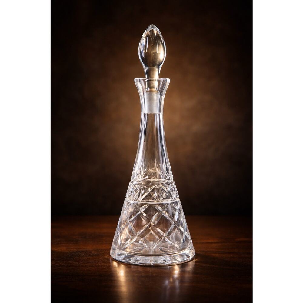 Crystal Cut Glass Decanter - Clear